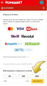 depunere paysafecard superbet online